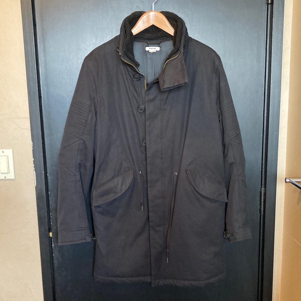 Helmut Lang Astro Mid-length Black Coat/Parka